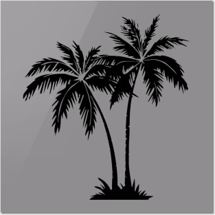 PALM TREE SILHOUETTE Posters and Art